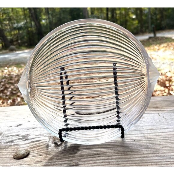 Vintage Mikasa neo Classic Glass Plate With Frosted & Ribbed Accents 7 in - Picture 2 of 11